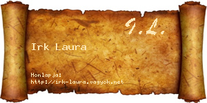 Irk Laura névjegykártya